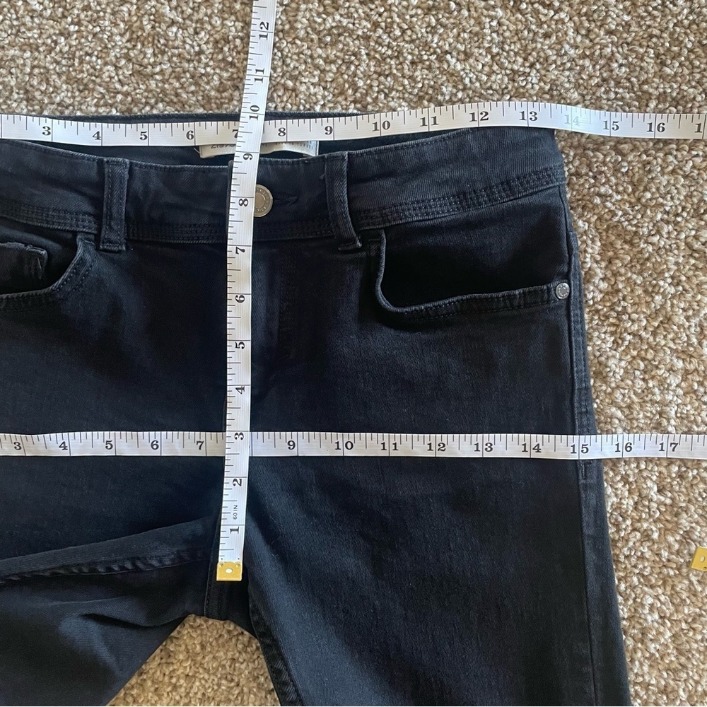 Zara Mid-Rise Skinny Jeans Women’s 4 Black Stretch Casual Basic Z1975 Minimalist - Picture 11 of 13